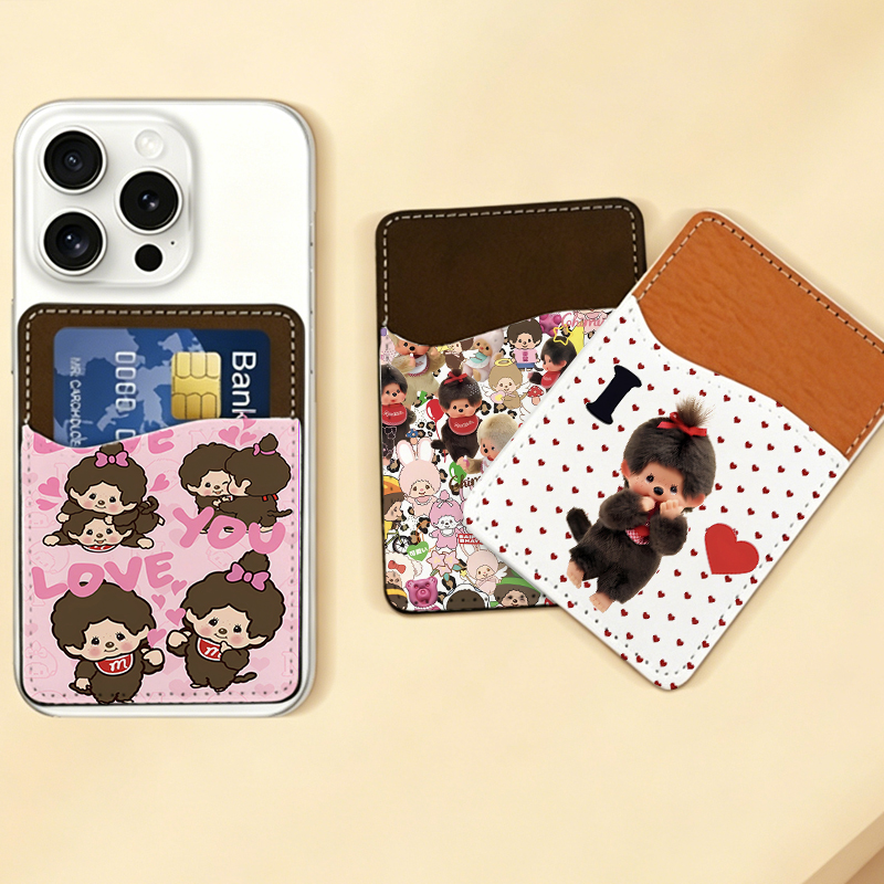 Phone Cases With Wallet On Back - MONCHHICHI Phone Wallet Women Men PU