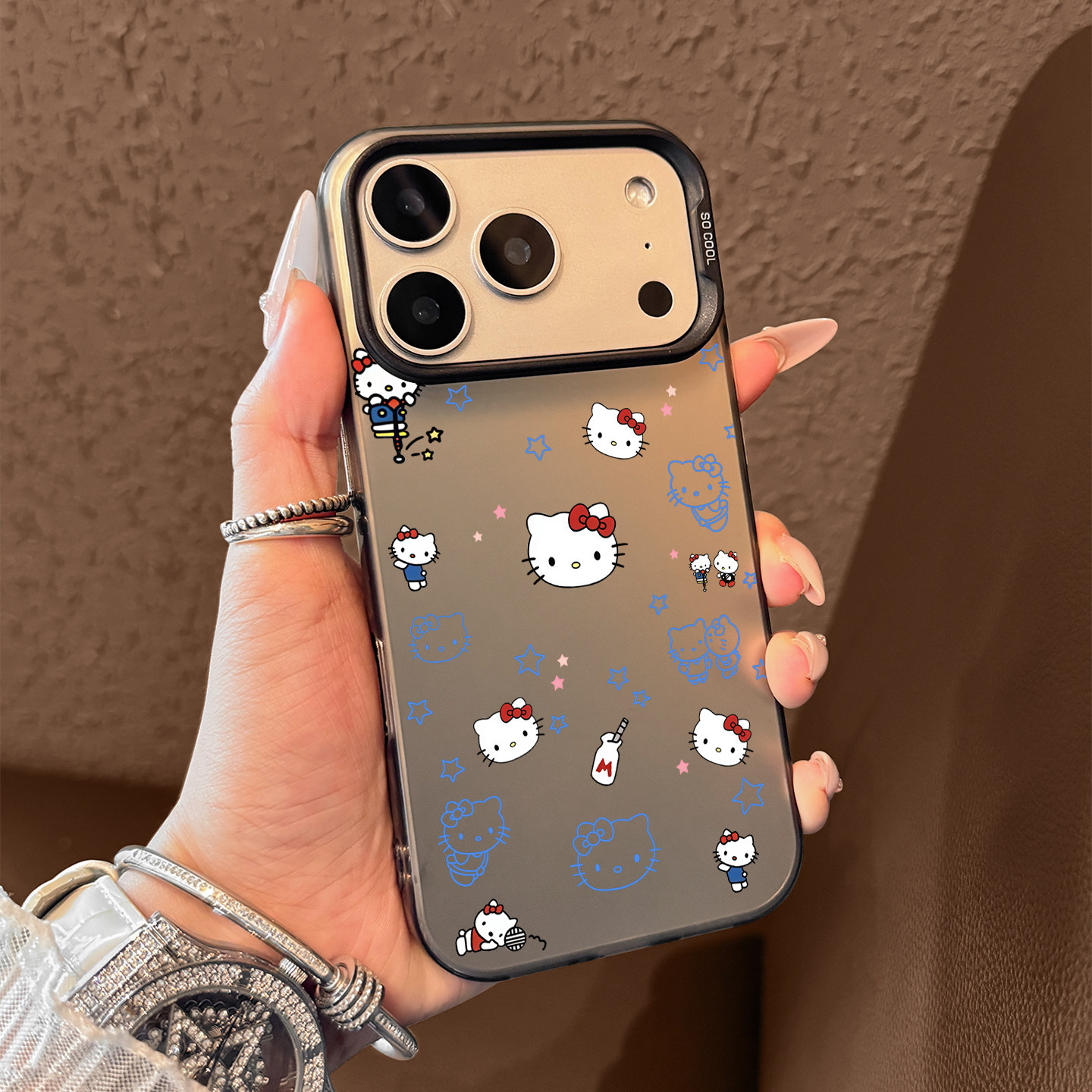 Phone Cases Cute Iphone 14 - Cute Blue Hello Kitty Pattern Phone