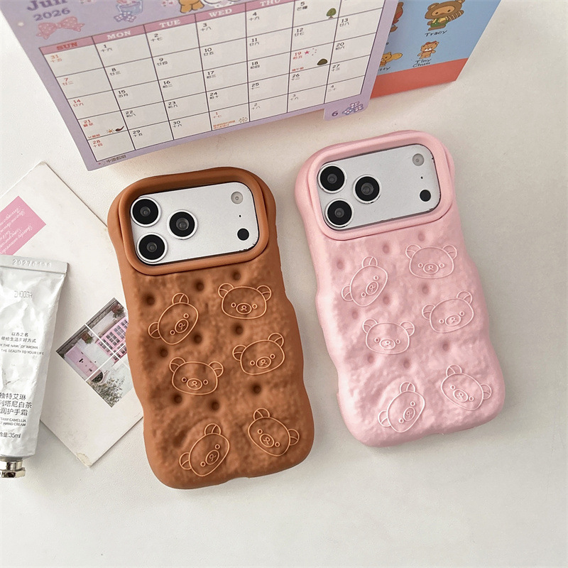 Phone Cases Designer - Korean 3D Cartoon Bear Bread Design