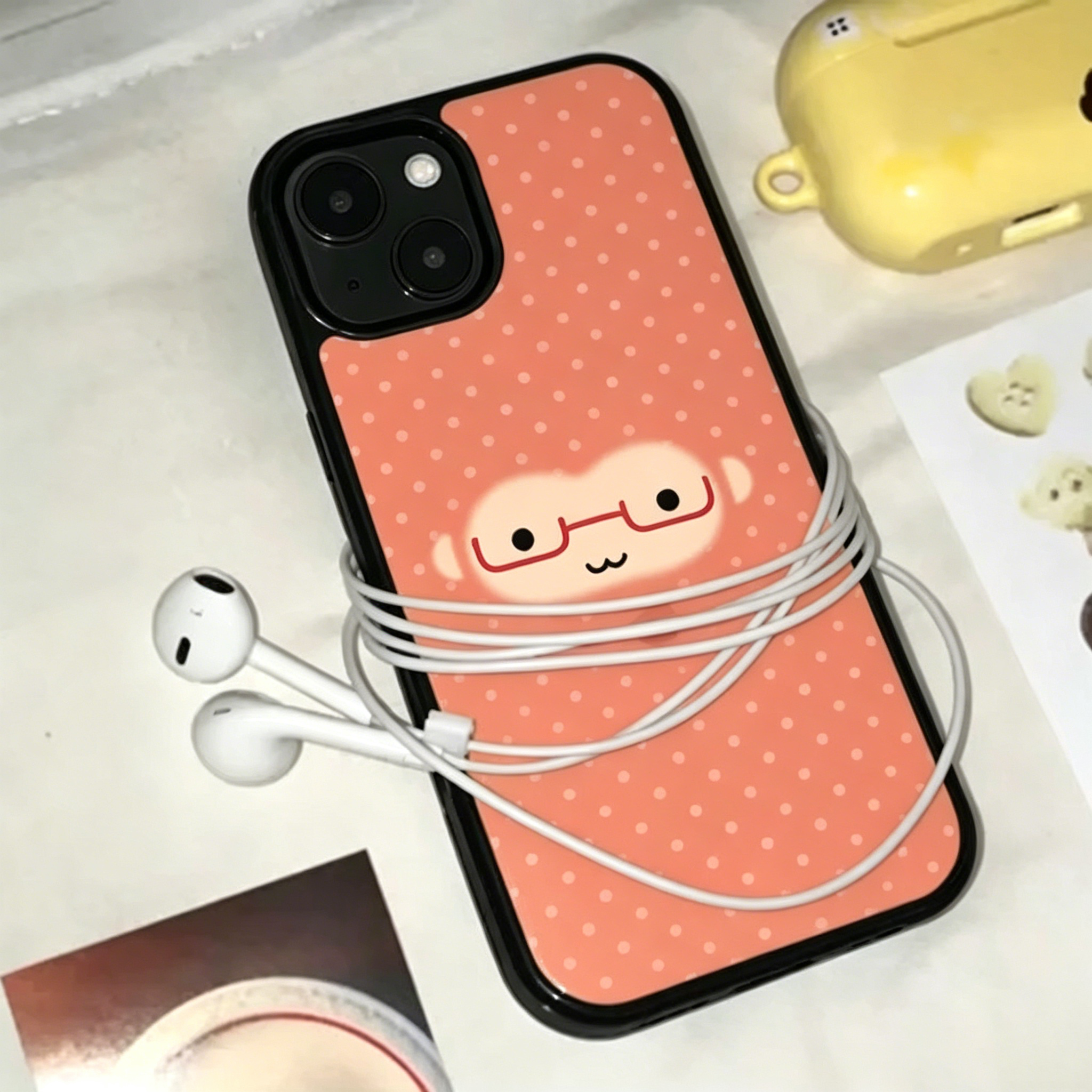 Phone Cases Cute Iphone 14 - Korean Ins Cute Orange Polka Dots