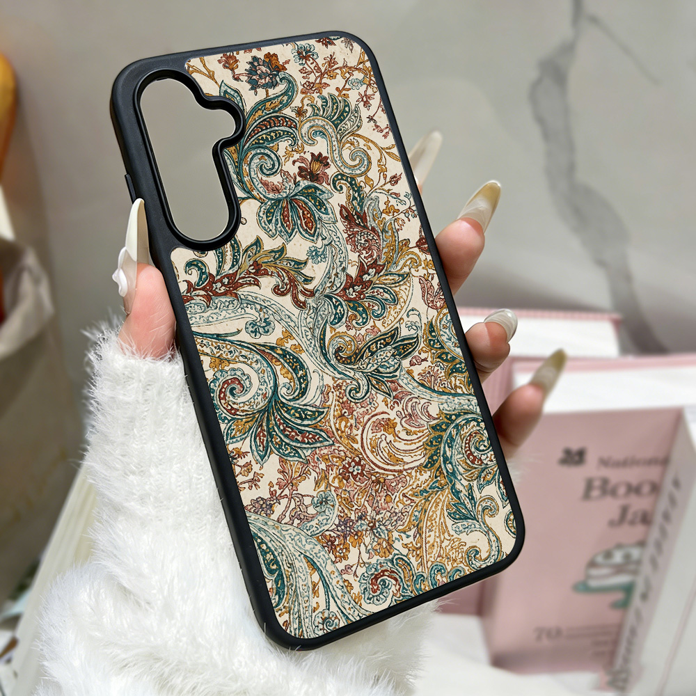 Phone Cases With Straps - Retro Pattern Acrylic Phone Case For