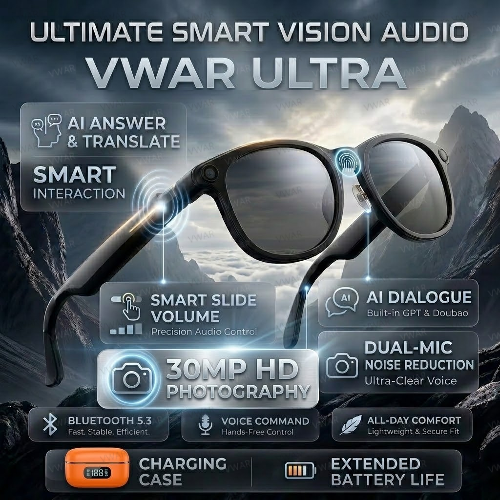 Phone Cases Video - VWAR Smart Glasses with 3600mAh Charging