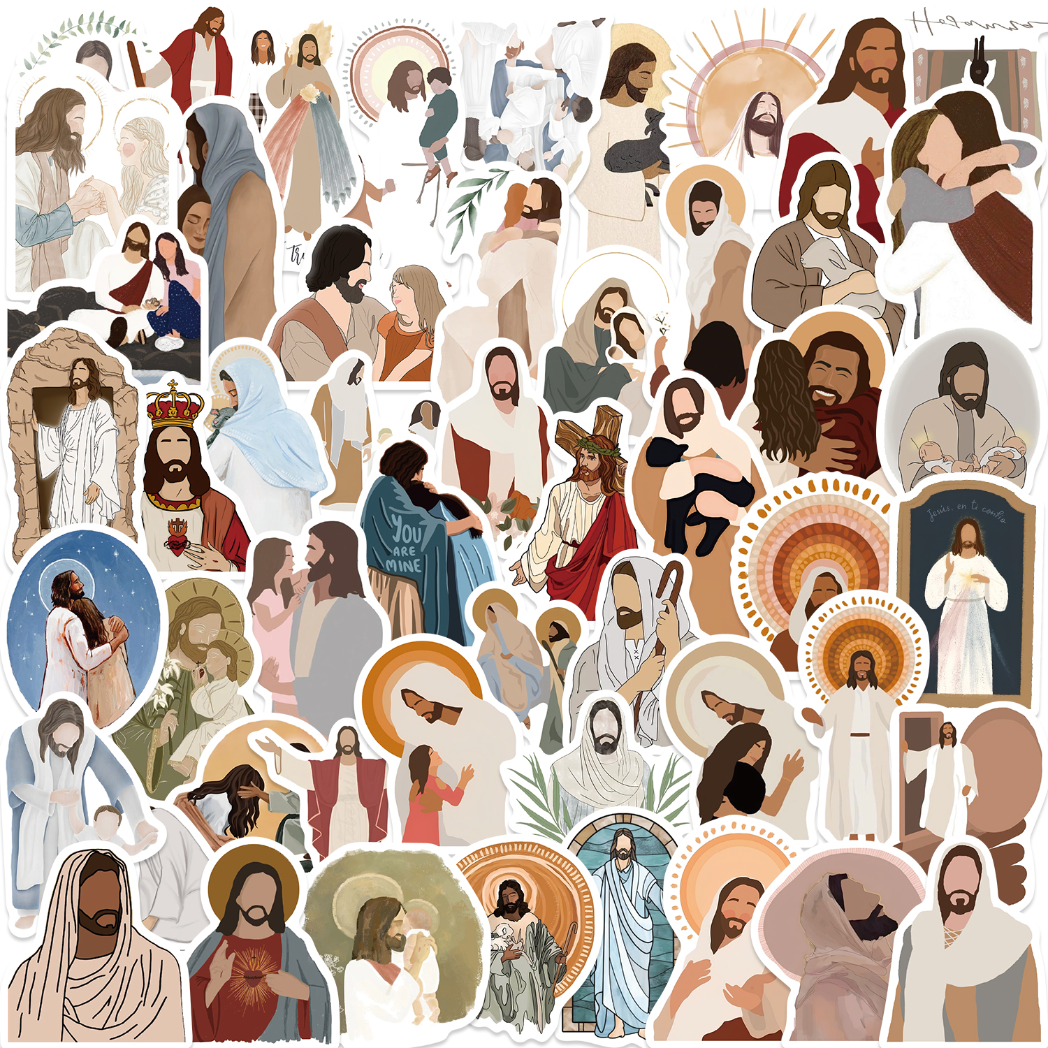 Phone Cases Jesus - 52PCS Jesus Stickers Aesthetic Christian Decals