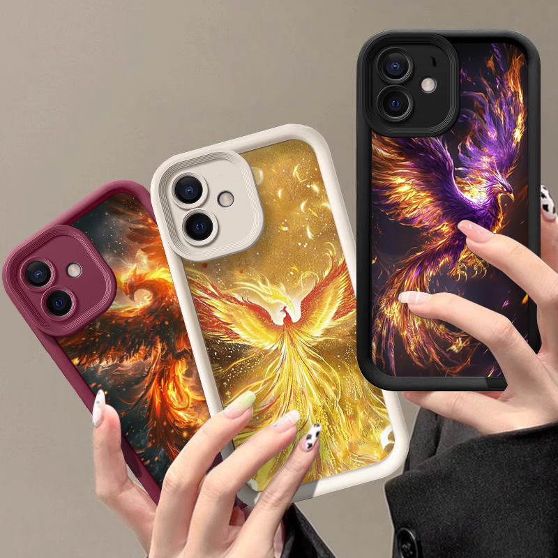 Phone Cases Google Pixel 10 - Aesthetic Golden Phoenix Fire Pattern Phone
