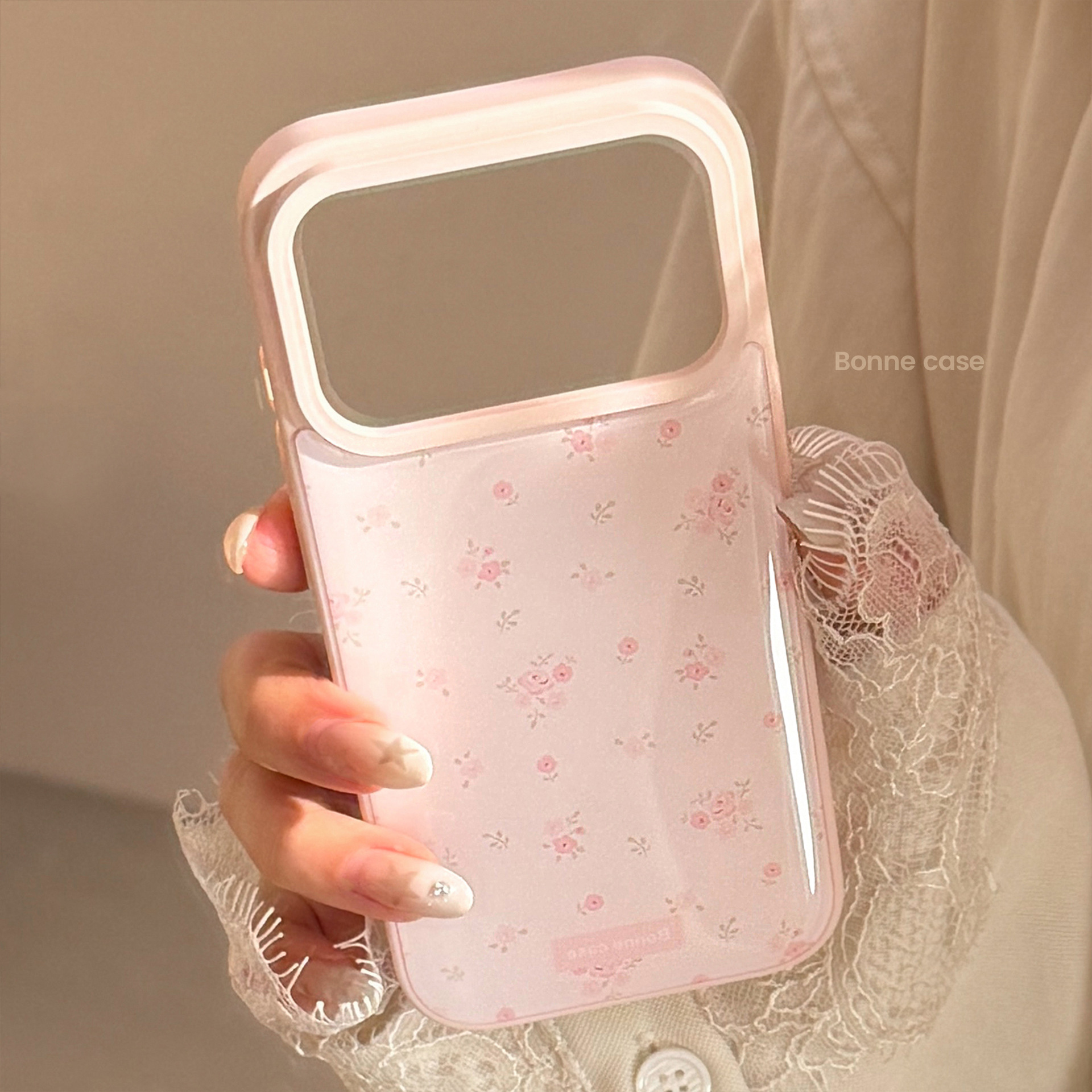 Phone Cases Korea - Korean Full Screen Flowers Drop Glue
