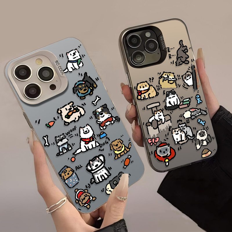 Phone Cases Xiaomi 14T - Cute Line Cat Dog Lovely Phone