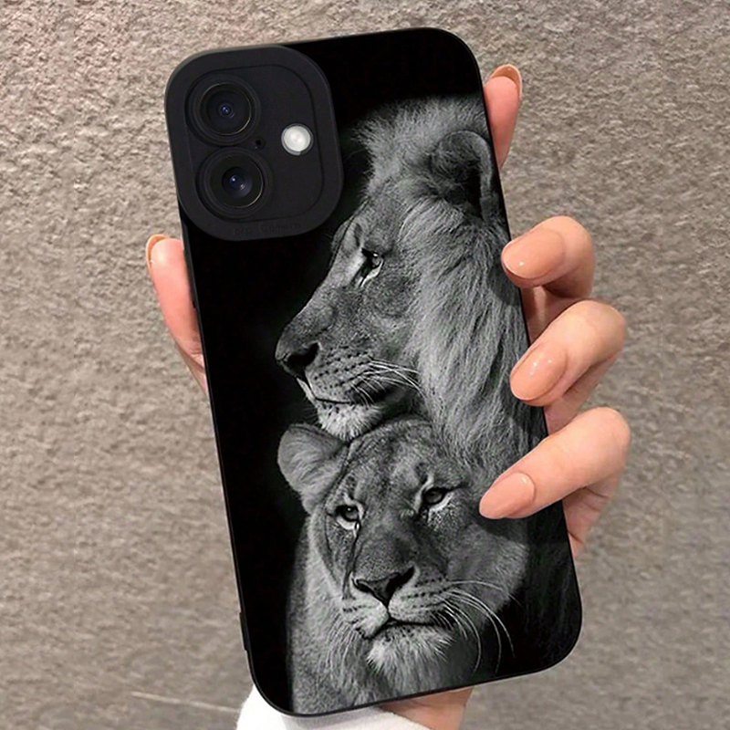 Phone Cases Iphone 16 Pro Max - Detailed and Perforated Colorful Lion Print