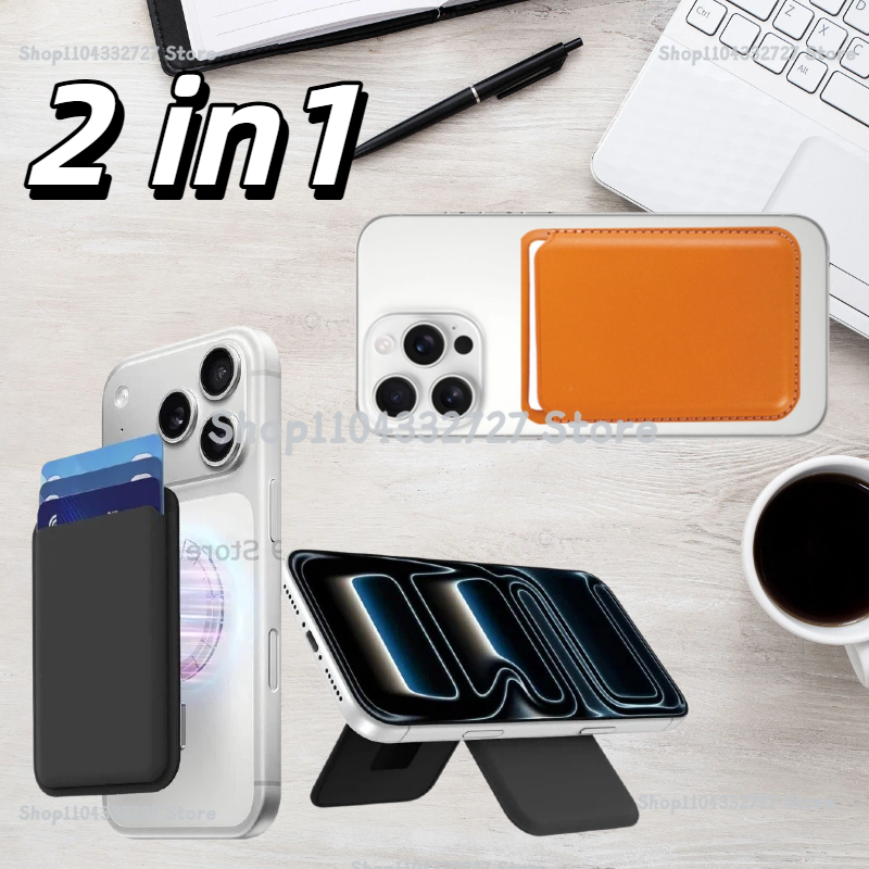 Phone Cases With Wallet On Back - Magnetic Wallet Card Holder Leather Case