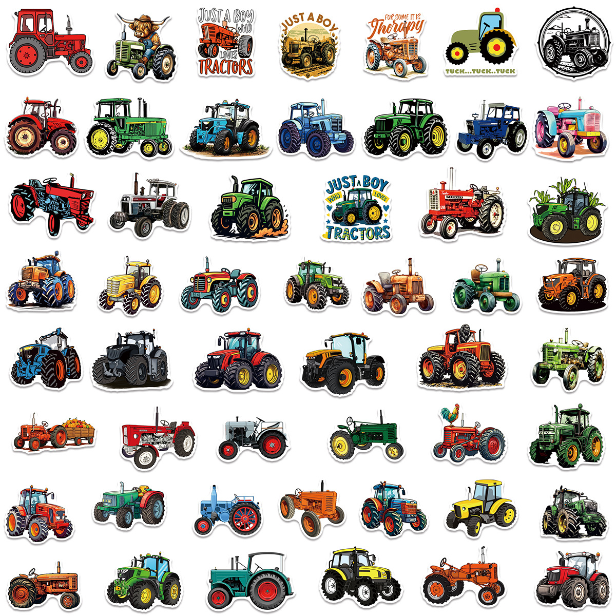 50/100 Pcs Cartoon Farm Tracto - Phone Cases The Dairy ulasan dan harga