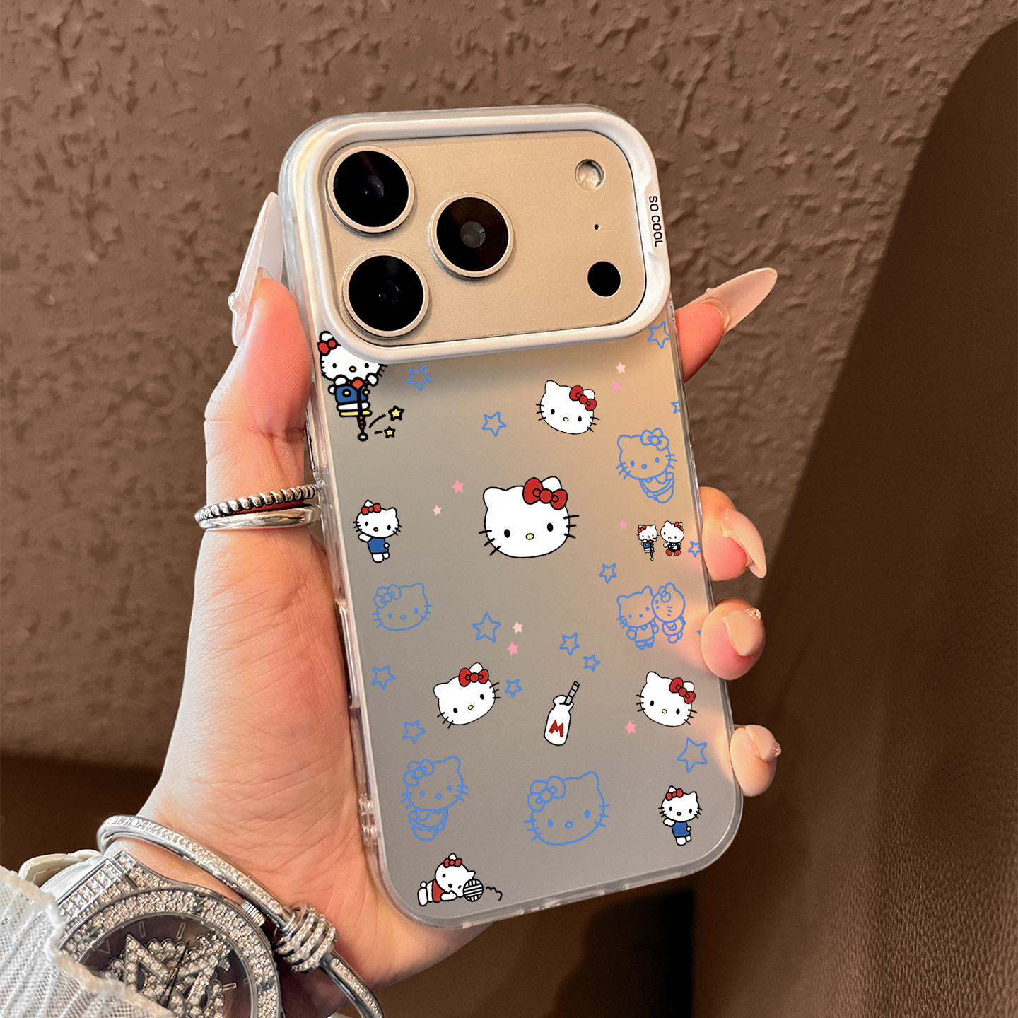 Cute Blue Hello Kitty Pattern  - Phone Cases Cute Iphone 14 ulasan dan harga