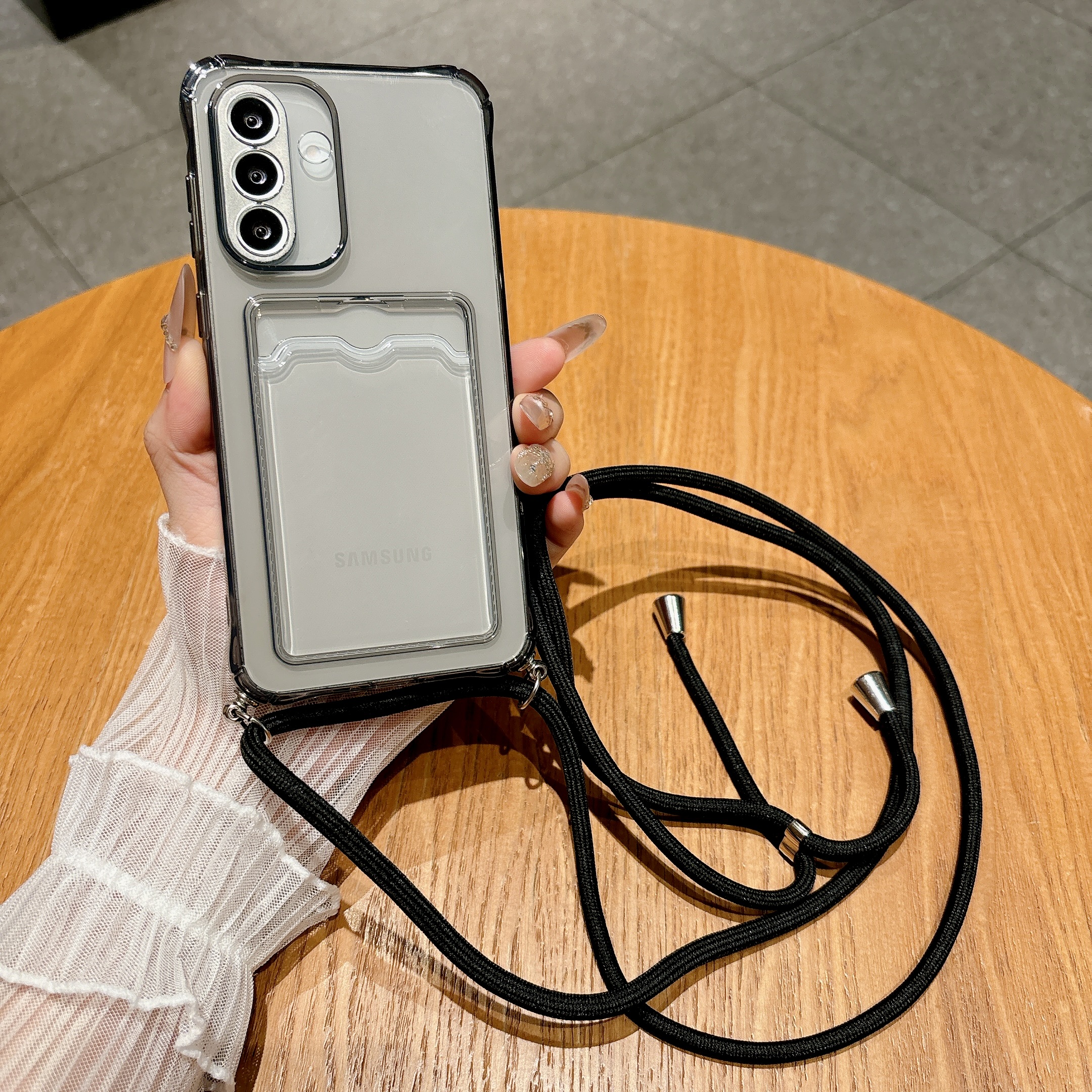 Light Gray Crossbody Strap Car - Phone Cases With Wallet ulasan dan harga