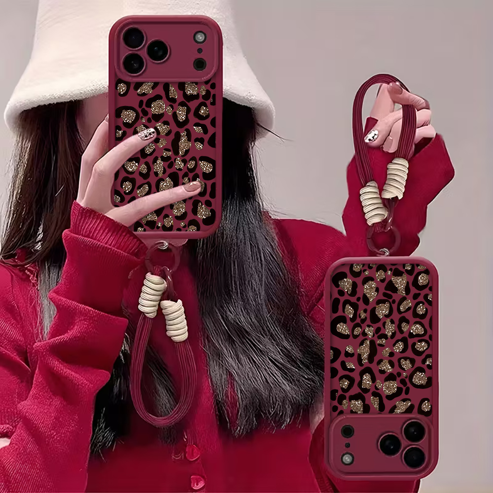 Leopard Print INS Hand Wrist S - Phone Cases With Straps ulasan dan harga