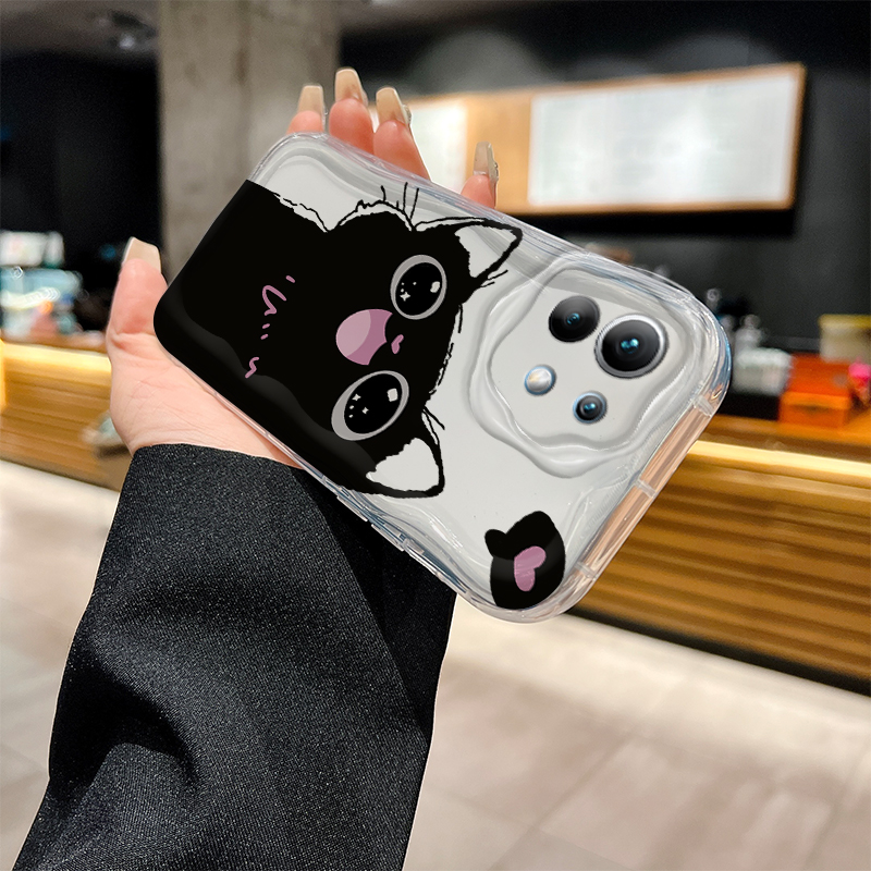 Cute Big Eyed Black Cat 3D Wav - Phone Cases Xiaomi 14T ulasan dan harga