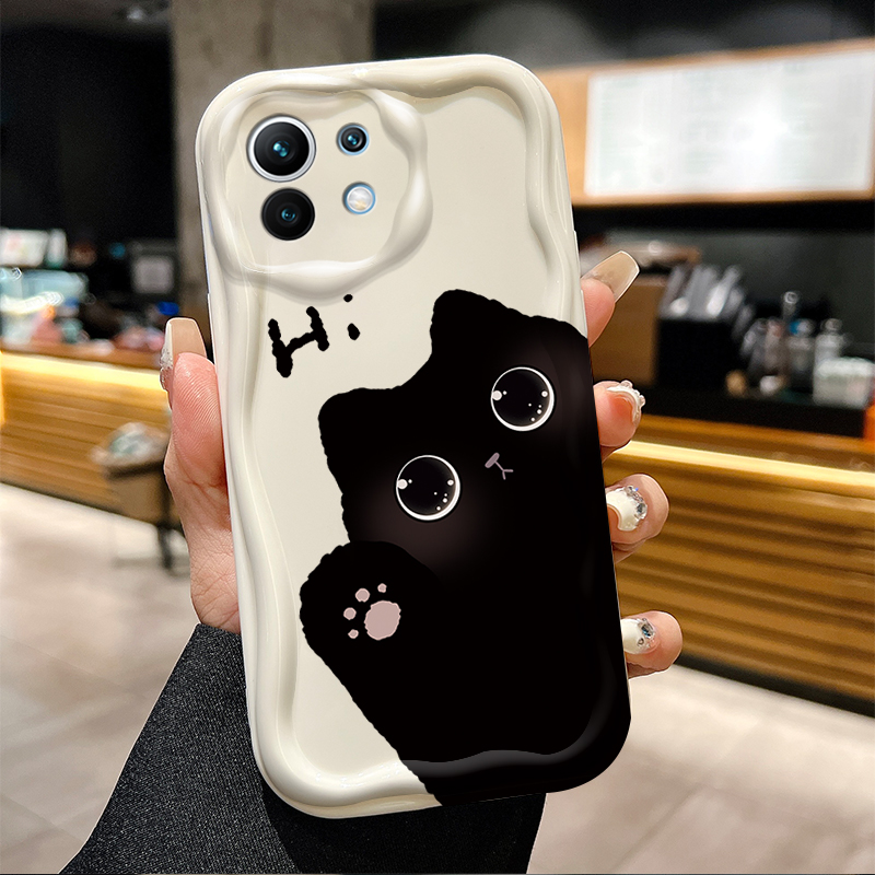Cute Big Eyed Black Cat 3D Wav - Phone Cases Xiaomi 14T ulasan dan harga