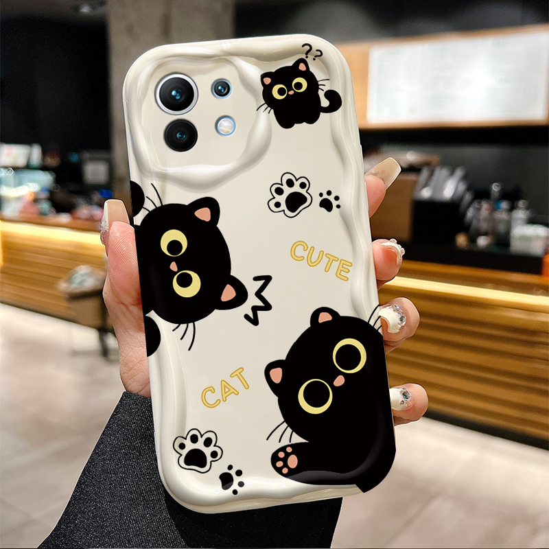 Cute Big Eyed Black Cat 3D Wav - Phone Cases Xiaomi 14T ulasan dan harga