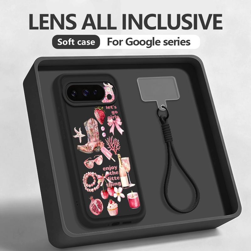 Strawberry Cherry Print Phone  - Phone Cases Google Pixel 10 ulasan dan harga