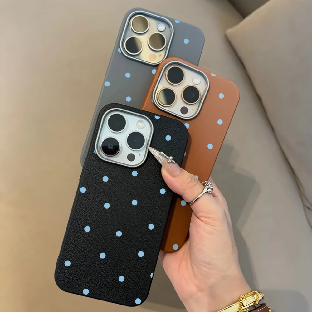 Simple Blue Polka Dots Phone C - Phone Cases Leather ulasan dan harga