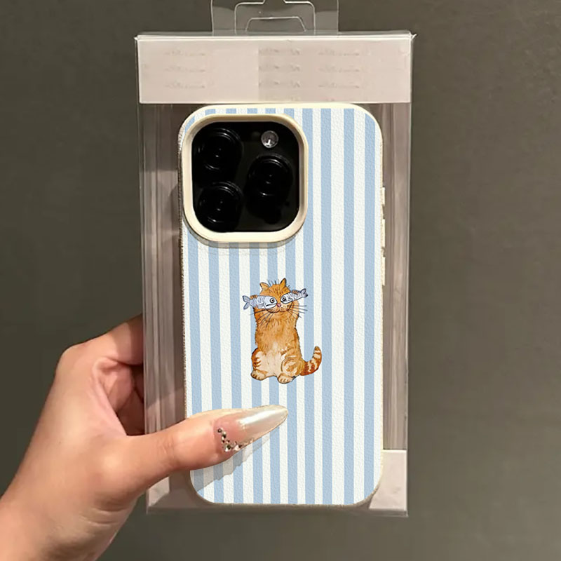 Cute Striped Kitten Fish Desig - Phone Cases Designer ulasan dan harga