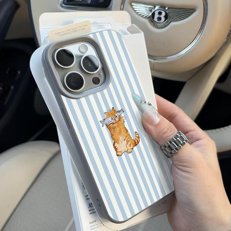 Cute Striped Kitten Fish Desig - Phone Cases Designer ulasan dan harga