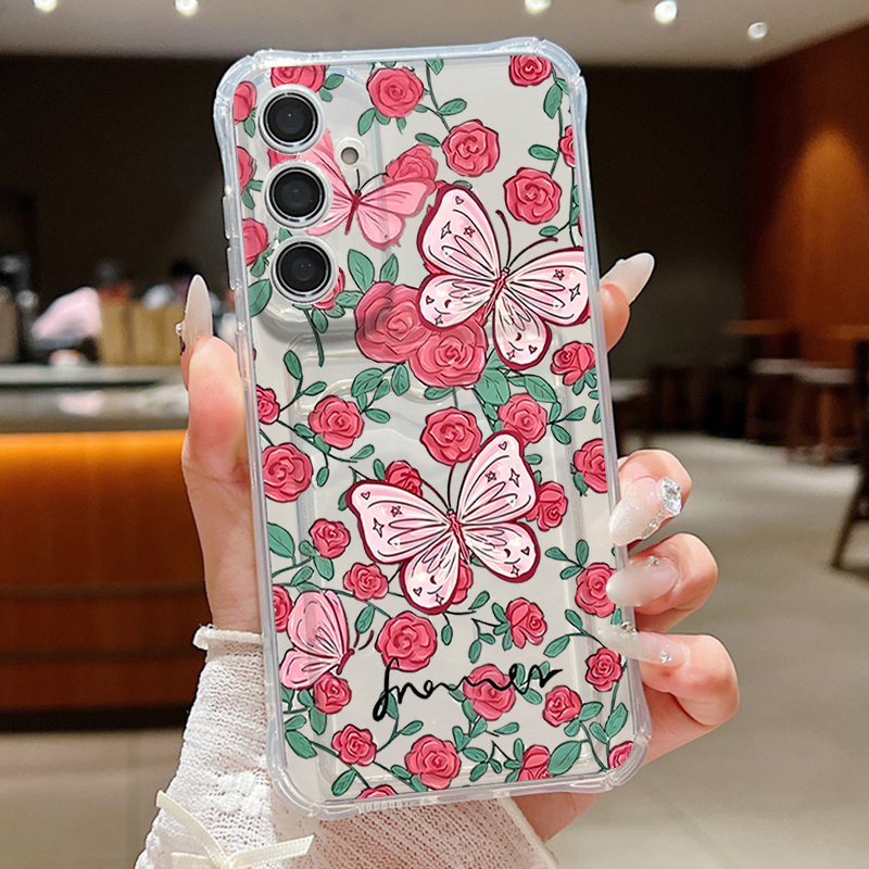 Flower Butterfly Pattern Clear - Phone Cases With Wallet ulasan dan harga