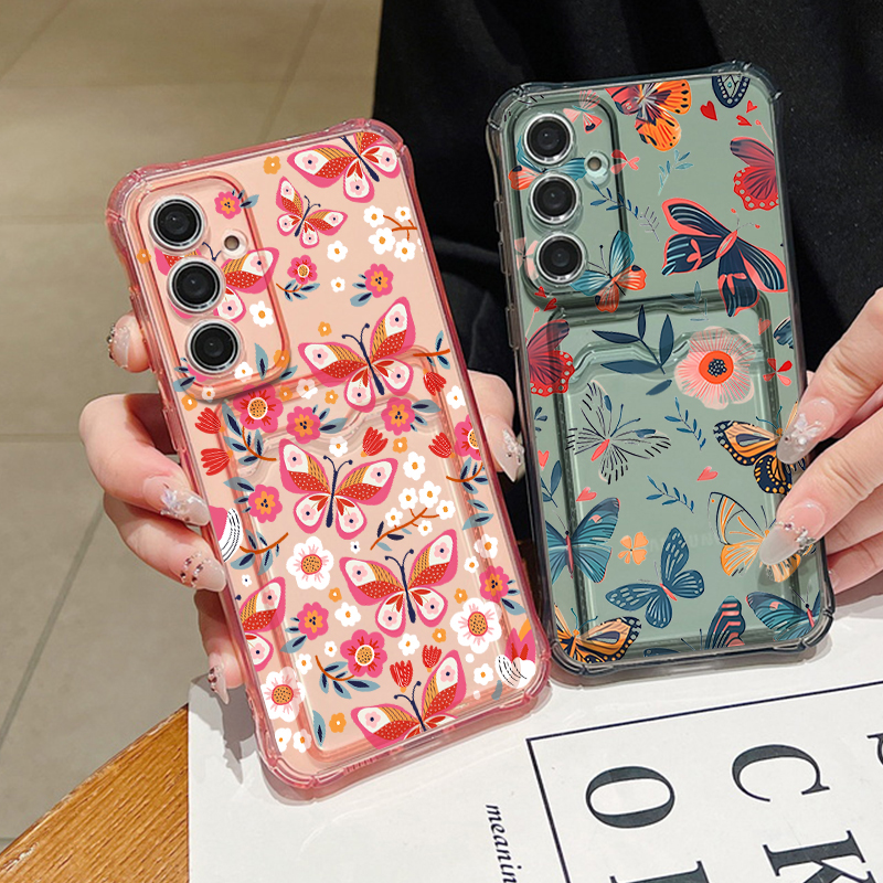 Flower Butterfly Pattern Clear - Phone Cases With Wallet ulasan dan harga