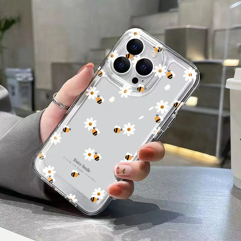 Trendy Daisy Bee Floral Clear  - Phone Cases Trending ulasan dan harga