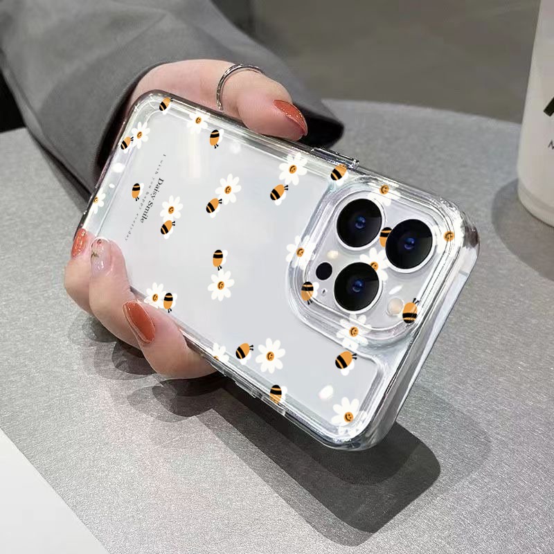 Trendy Daisy Bee Floral Clear  - Phone Cases Trending ulasan dan harga