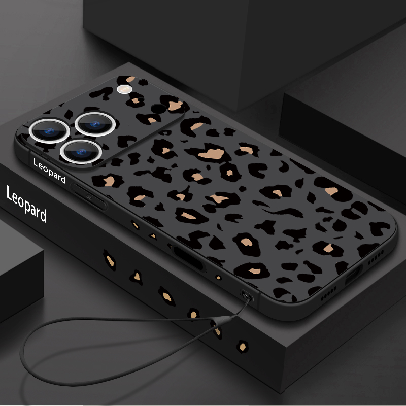 Leopard Print TPU Phone Case F - Phone Cases With Straps ulasan dan harga