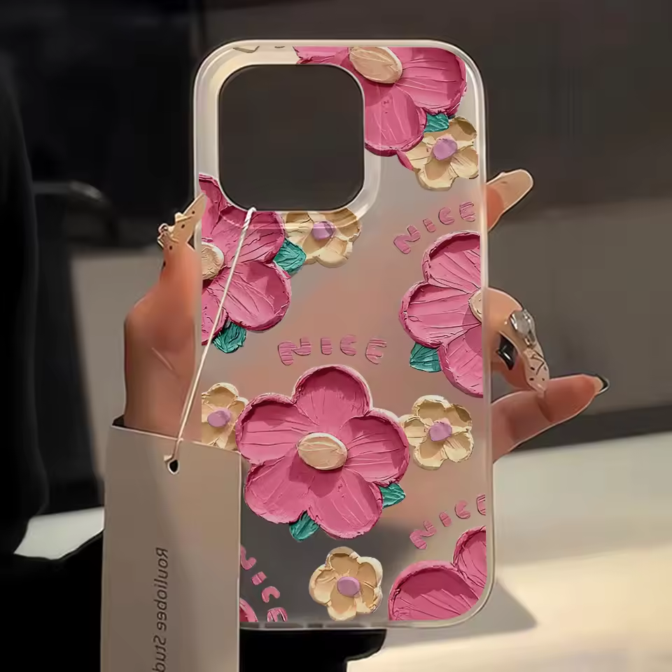 Oil Painting Flower Design Pri - Phone Cases Designer ulasan dan harga