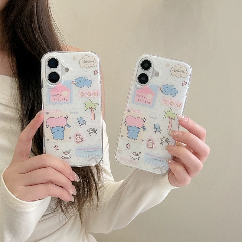 Cute Cartoon Elephant Grabbing - Phone Cases Cute Iphone 14 ulasan dan harga
