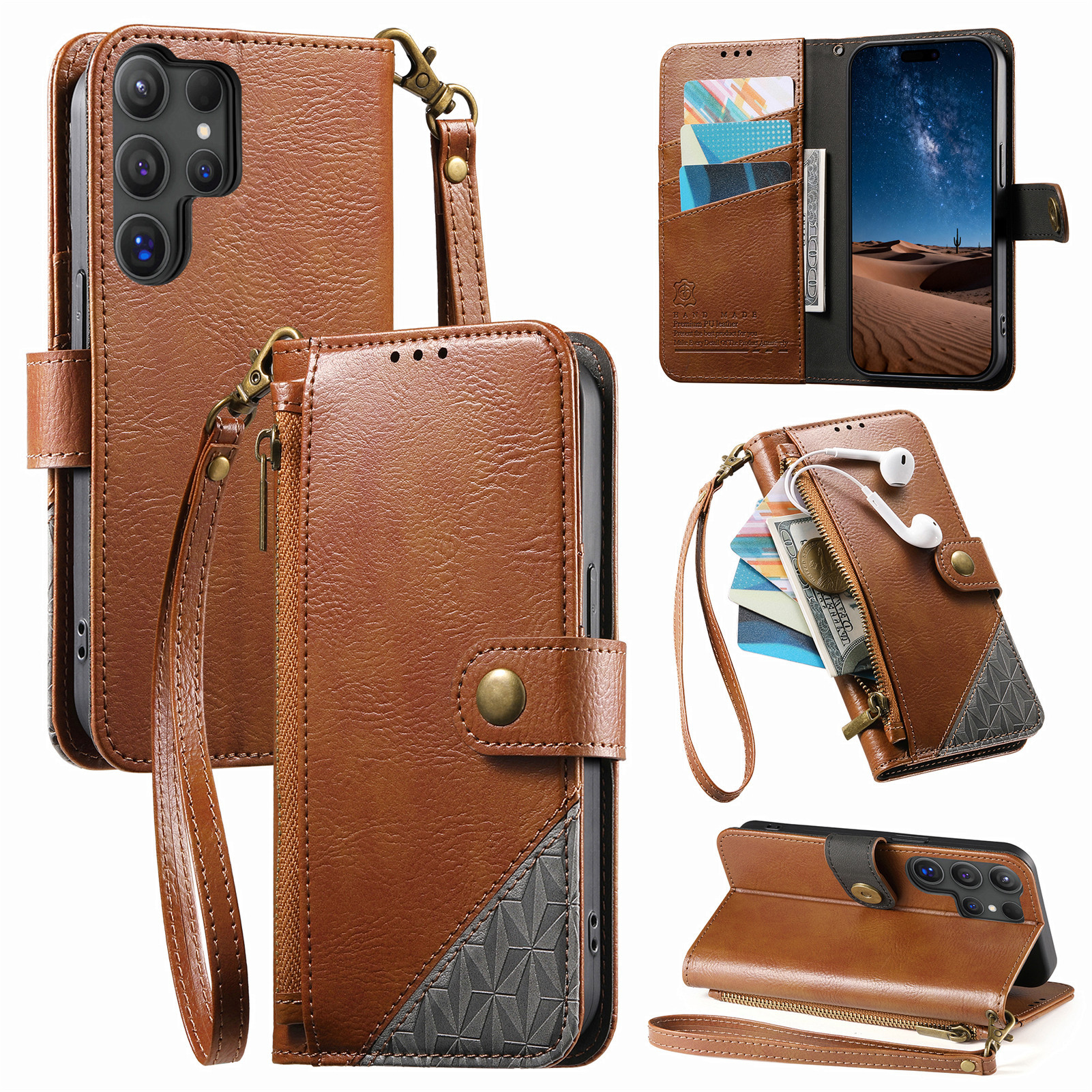 Zipper Wallet Leather Case For - Phone Cases With Wallet ulasan dan harga