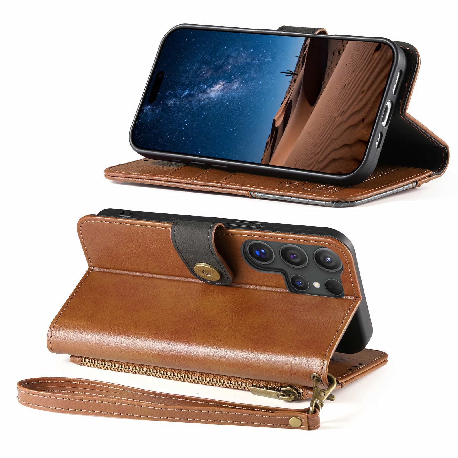 Zipper Wallet Leather Case For - Phone Cases With Wallet ulasan dan harga