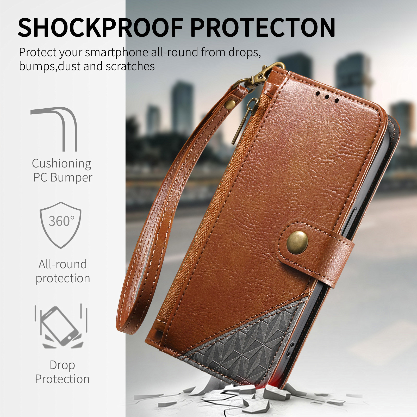 Zipper Wallet Leather Case For - Phone Cases With Wallet ulasan dan harga