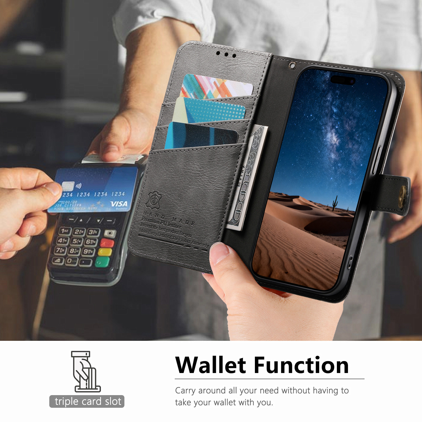 Zipper Wallet Leather Case For - Phone Cases With Wallet ulasan dan harga