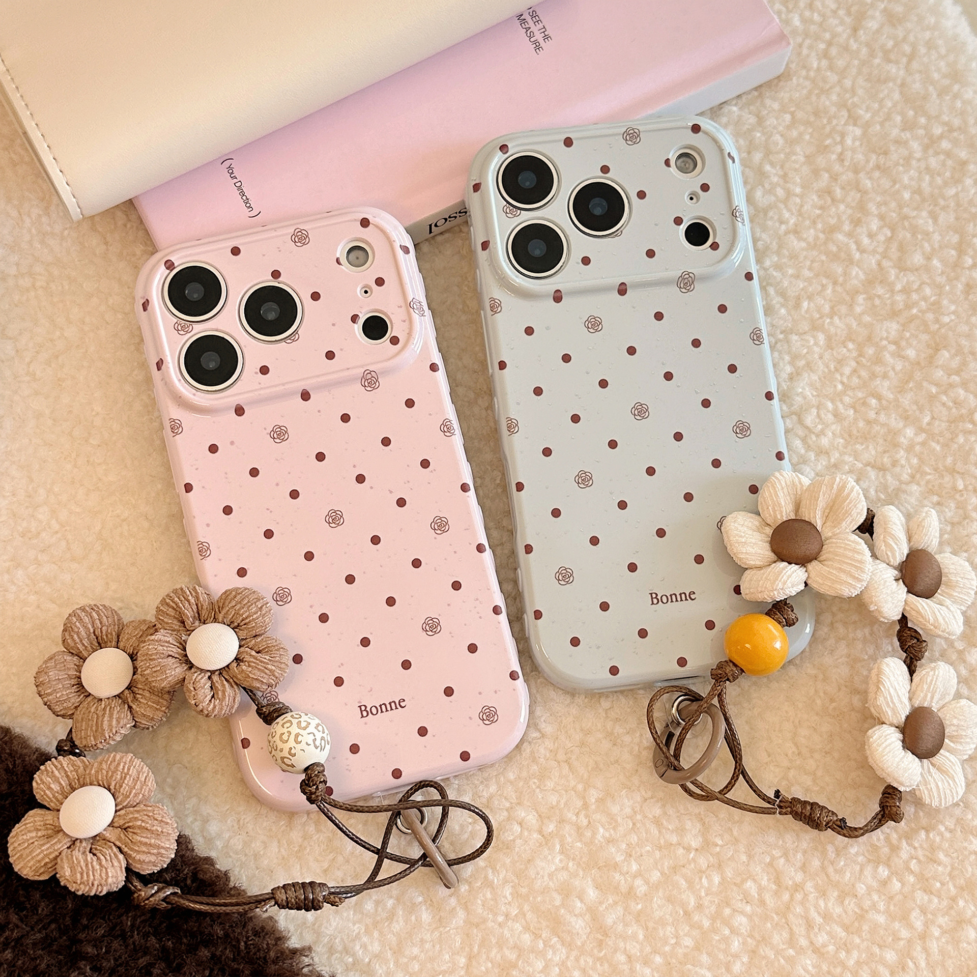Korean Full Screen Polka Dots  - Phone Cases With Loop ulasan dan harga
