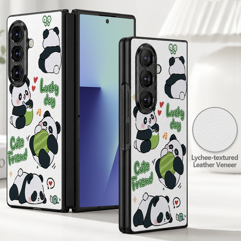Cute Panda Print PU Leather Ph - Phone Cases Leather ulasan dan harga