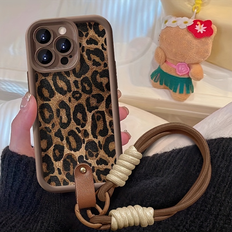 Wrist Strap Leopard Print  Pho - Phone Cases With Loop ulasan dan harga