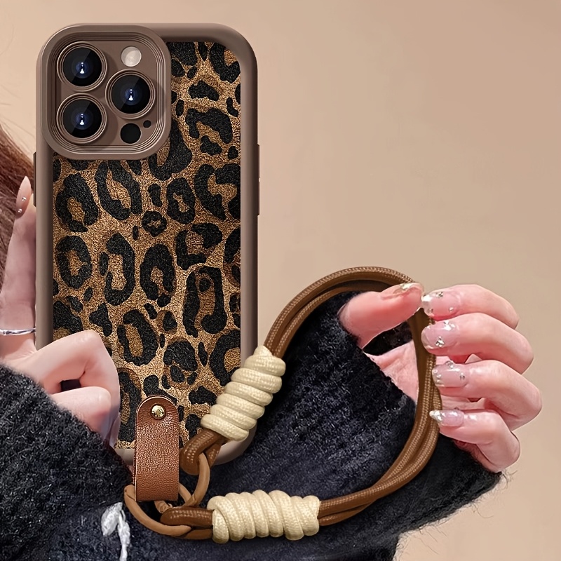 Wrist Strap Leopard Print  Pho - Phone Cases With Loop ulasan dan harga