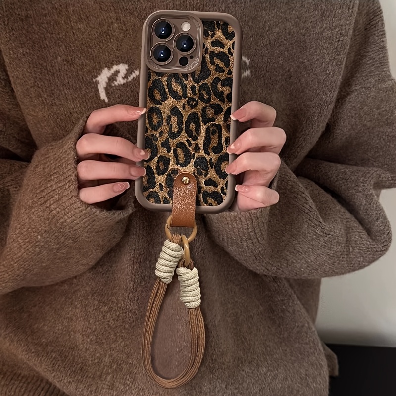 Wrist Strap Leopard Print  Pho - Phone Cases With Loop ulasan dan harga