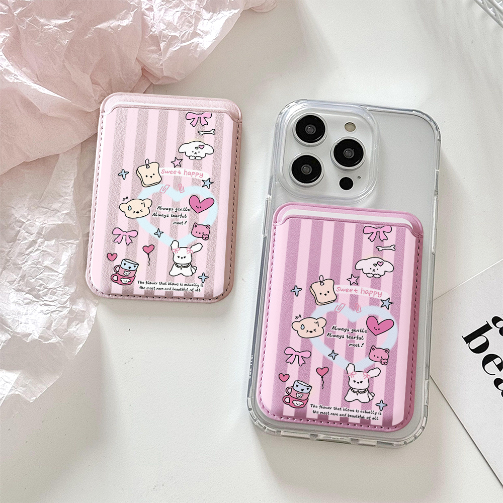 Cute Girly Sketch Style Leathe - Phone Cases With Wallet On Back ulasan dan harga
