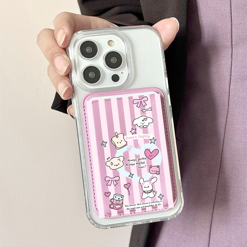Cute Girly Sketch Style Leathe - Phone Cases With Wallet On Back ulasan dan harga