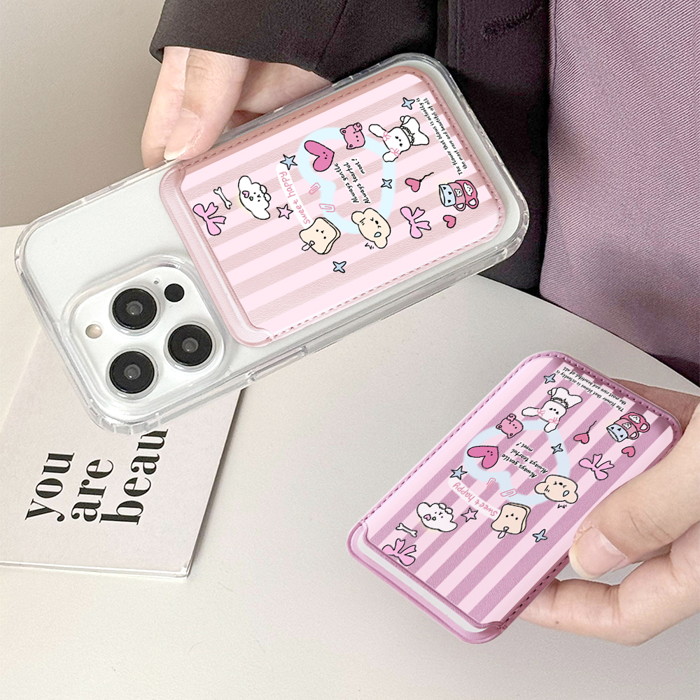 Cute Girly Sketch Style Leathe - Phone Cases With Wallet On Back ulasan dan harga