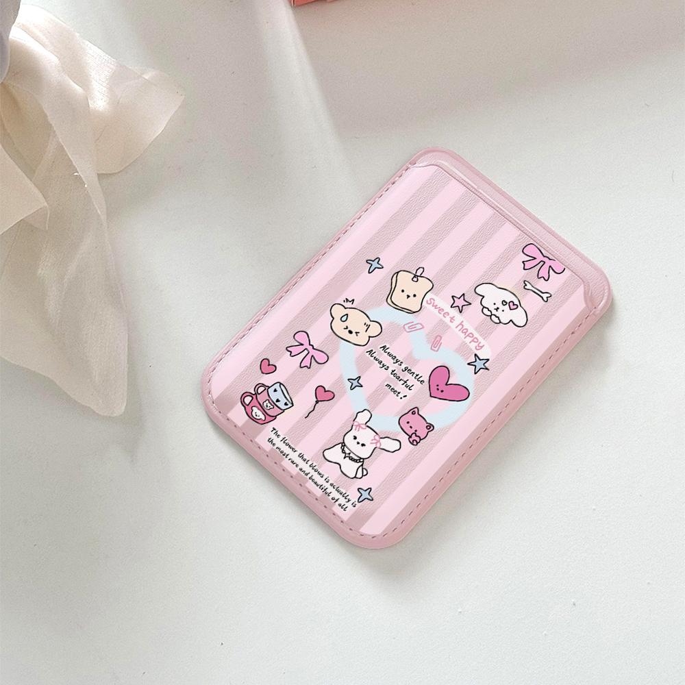 Cute Girly Sketch Style Leathe - Phone Cases With Wallet On Back ulasan dan harga