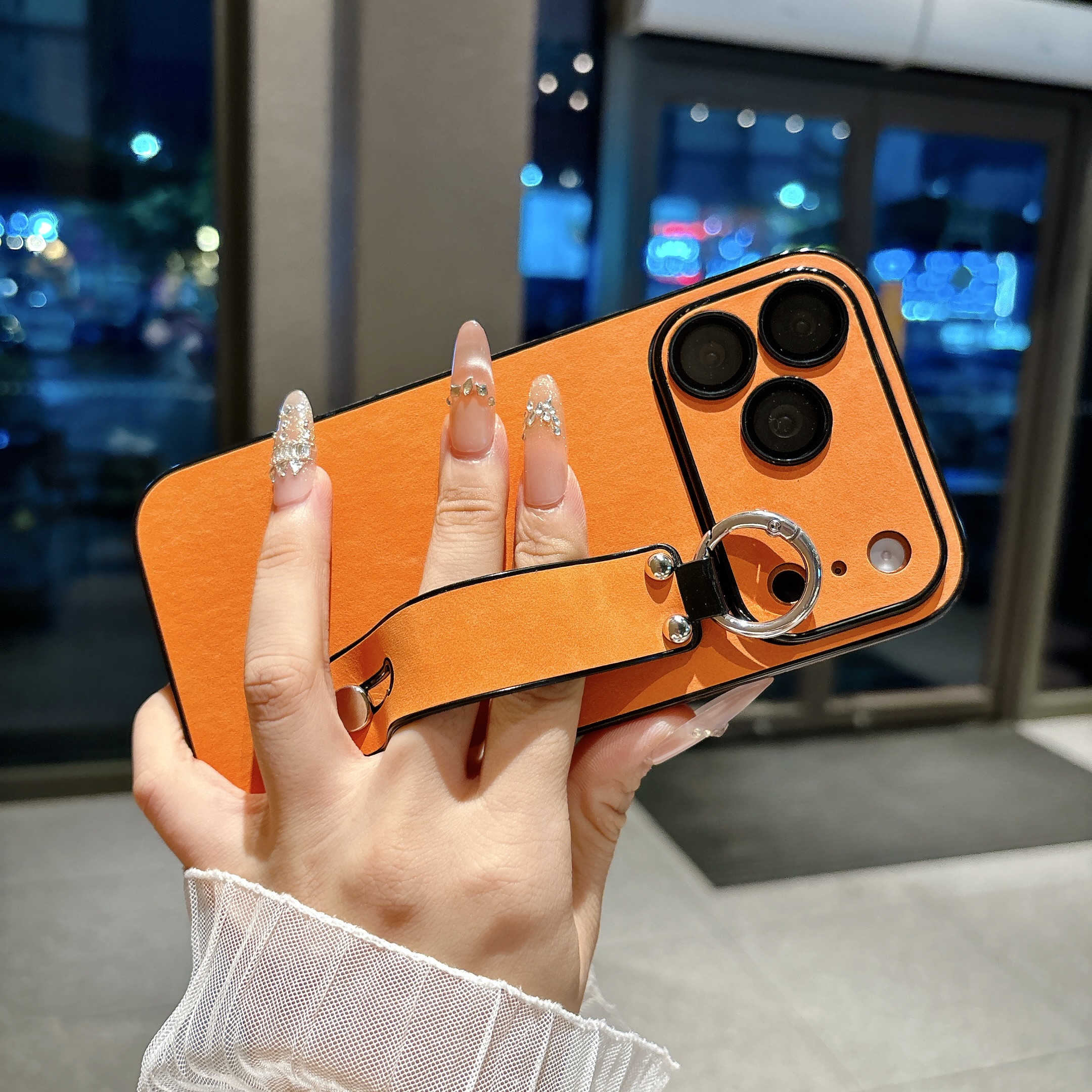 Suede Leather Wrist Strap Hold - Phone Cases Iphone 16 Pro Max ulasan dan harga