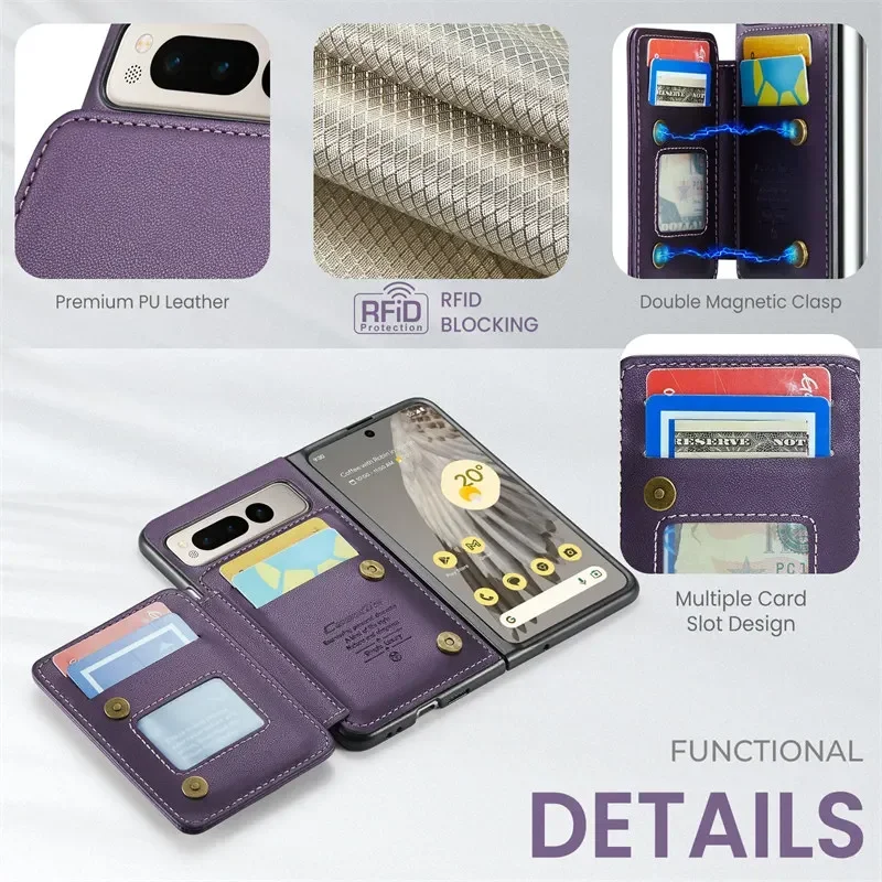 Magnetic Flip Leather Phone Ca - Phone Cases With Wallet On Back ulasan dan harga