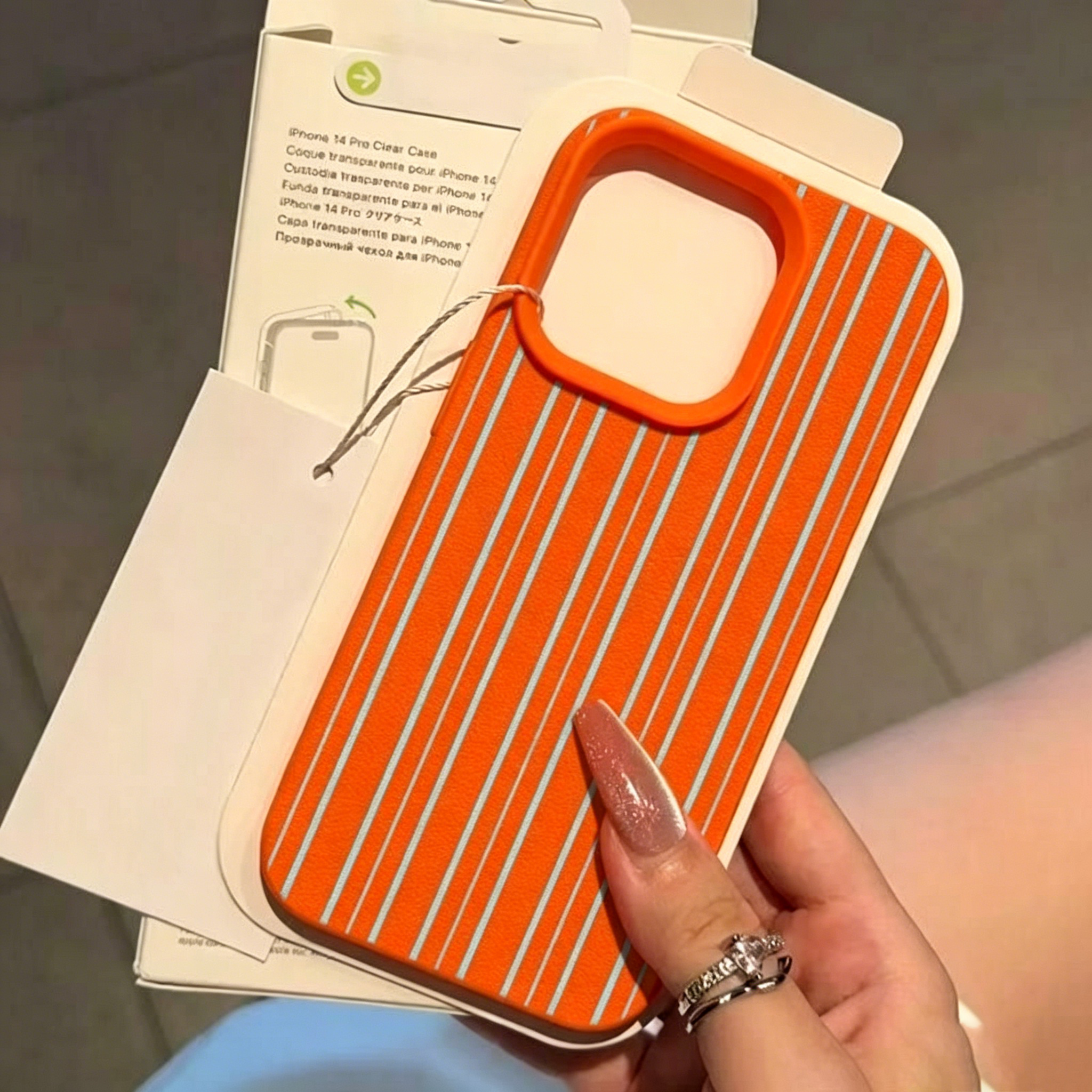 Colorful Striped Korean INS Co - Phone Cases Korea ulasan dan harga