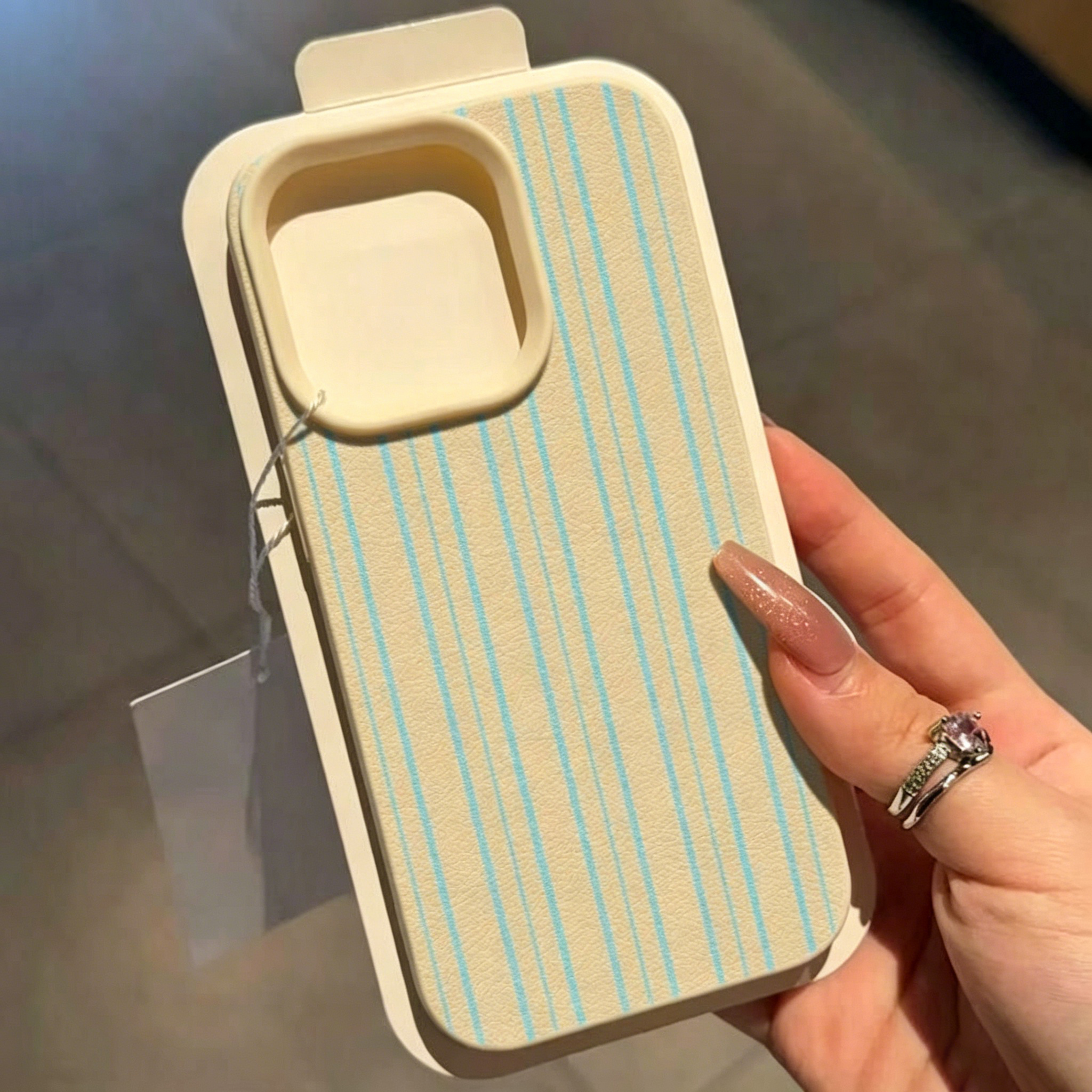 Colorful Striped Korean INS Co - Phone Cases Korea ulasan dan harga
