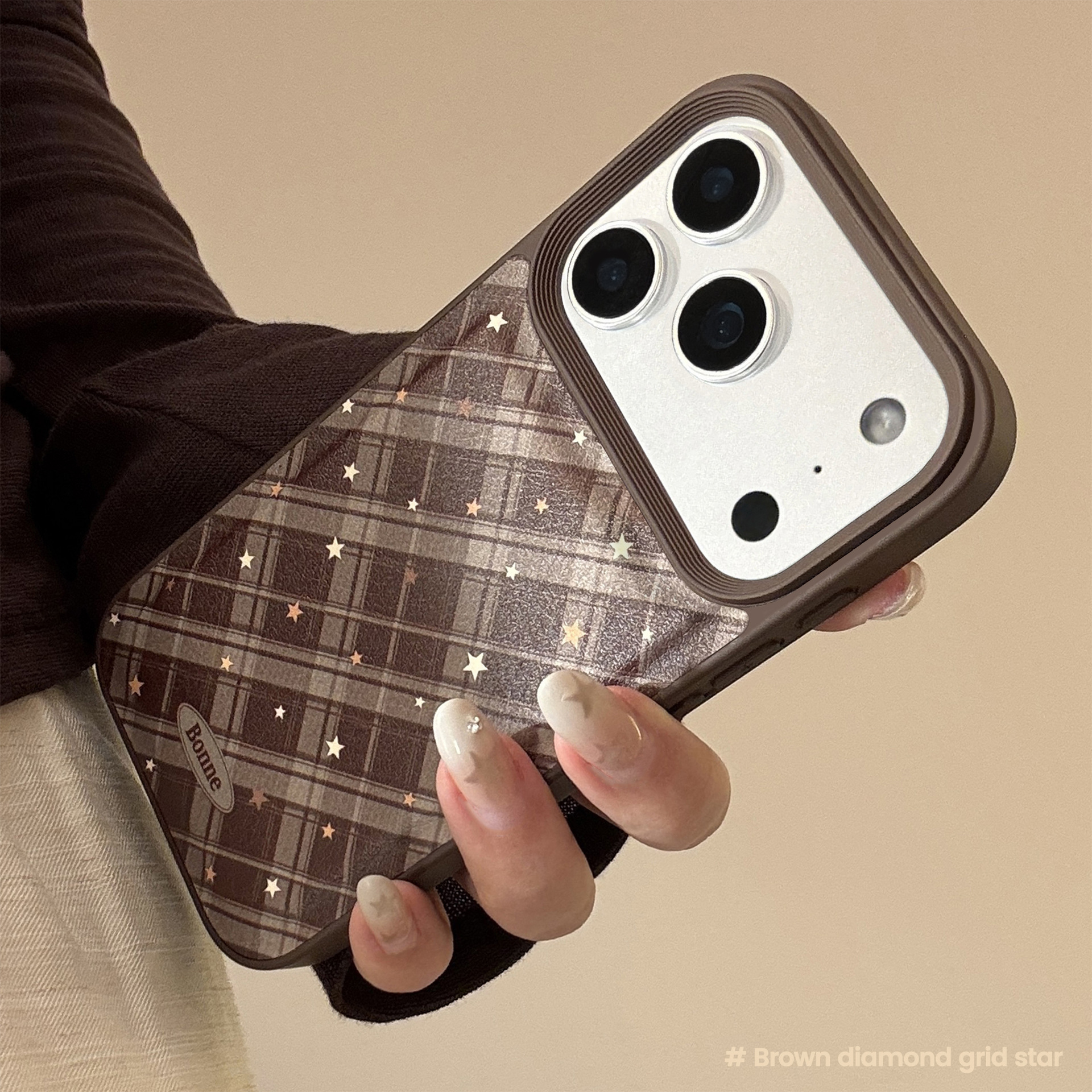 Korean Geometric Checkered Pat - Phone Cases Leather ulasan dan harga