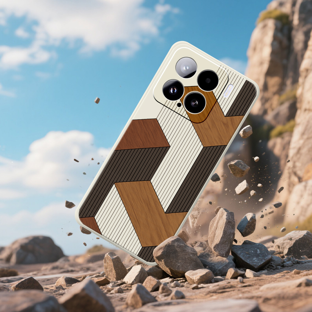 Geometric Style Wooden Phone C - Phone Cases Xiaomi 14T ulasan dan harga