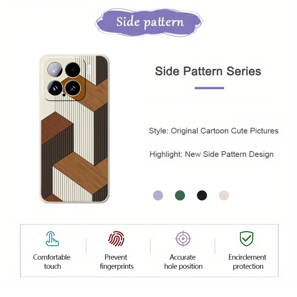 Geometric Style Wooden Phone C - Phone Cases Xiaomi 14T ulasan dan harga